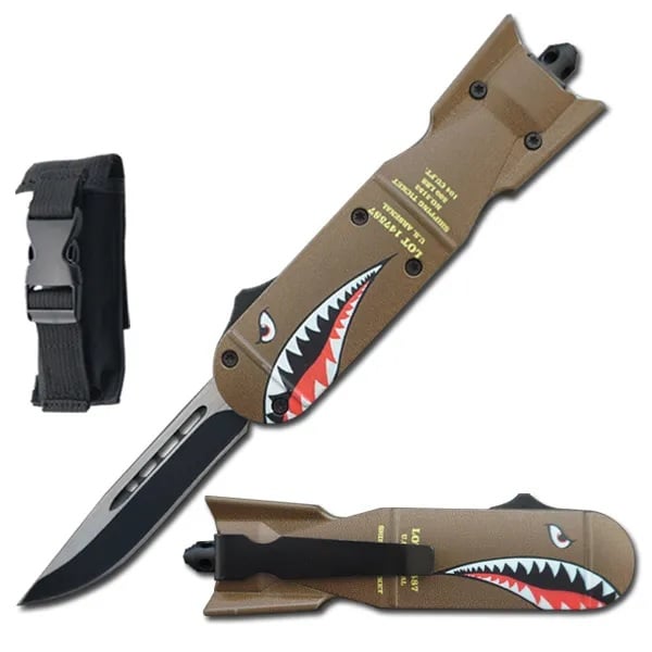 7.25" Shark Bomb Fighter Out The Front OTF Automatic Knife