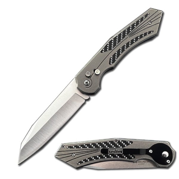 9.5" Grey Primal Automatic Switch Blade Knife