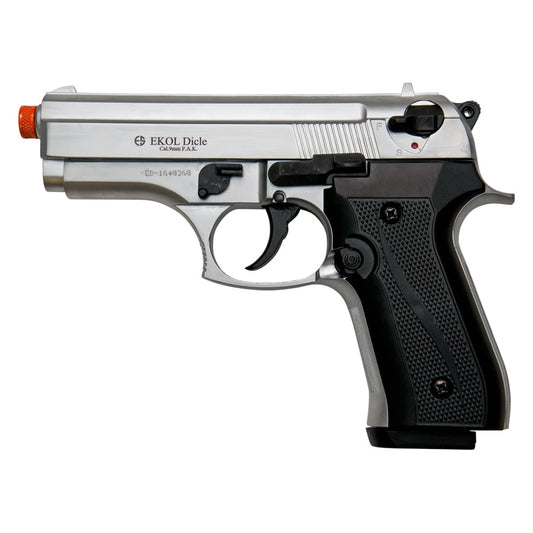 COUGAR Front Firing Blank Pistol Nickel Finish