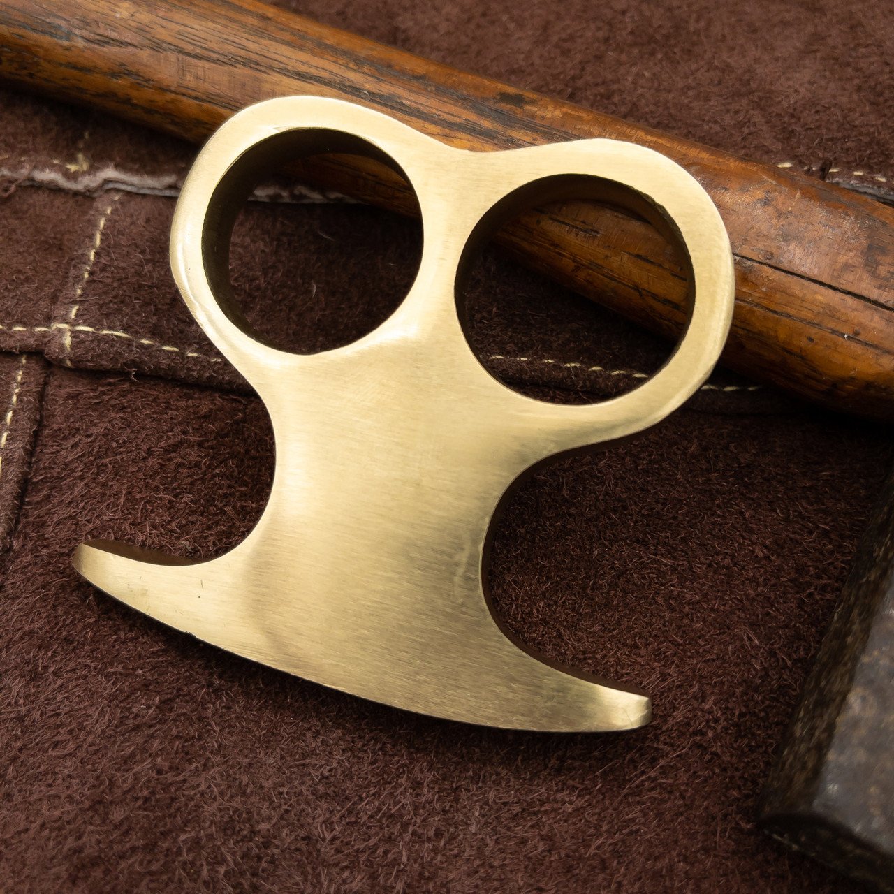 Solid Brass Two-Finger Knuckle Paper Weight