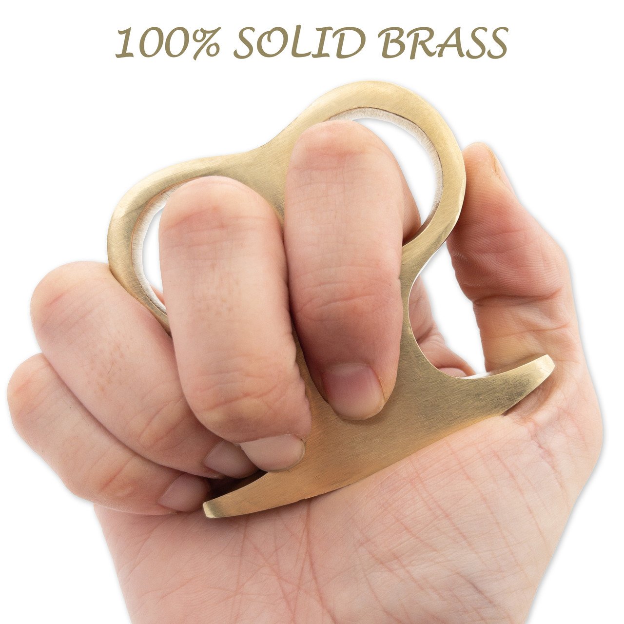 Solid Brass Two-Finger Knuckle Paper Weight