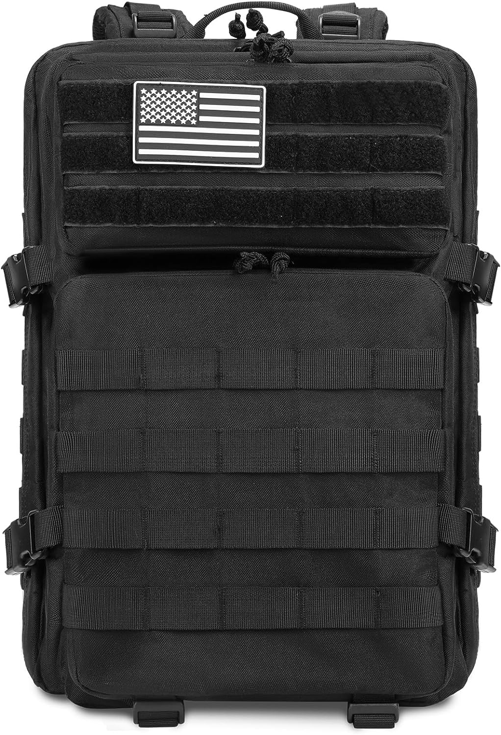 Military Tactical Backpack Assault Pack Molle Bag Backpacks 45L For Camping,Hunting,Hiking (Black)