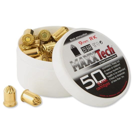 9mm RK .380 Revolver Blank Rounds, 50 Count Extra Loud Full Loads