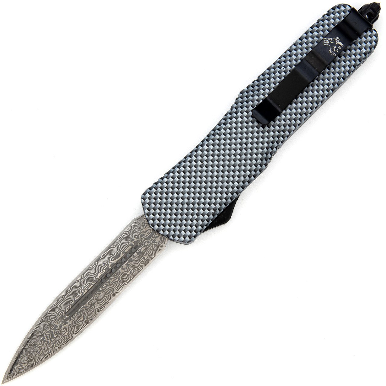 9" Free Runner Damascus OTF Out the Front Automatic Knife