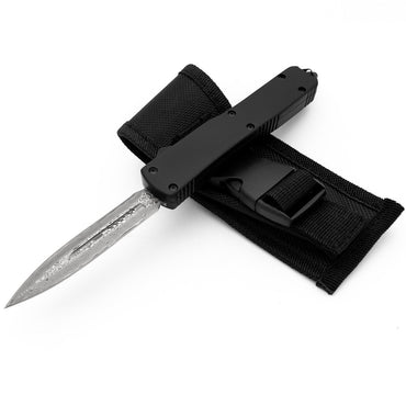 8.5" Stealth Mode Automatic Damascus Steel Out The Front Knife