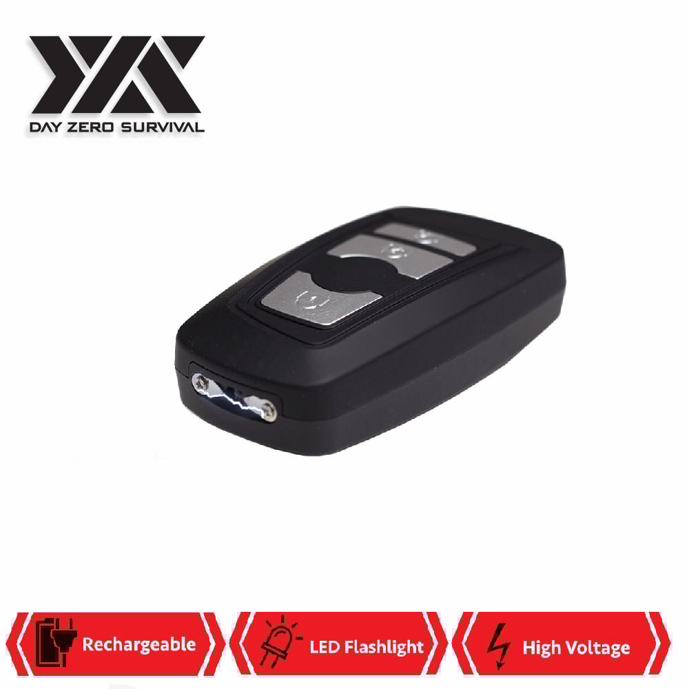 DZS Key Fob Stun Gun With Personal Alarm And LED Flashlight