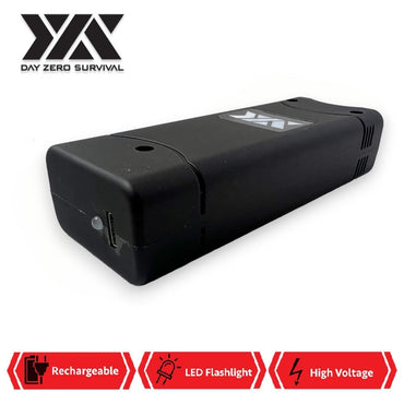 DZS Rechargeable Self Defense Mini Stun Gun With FlashLight and Panic Alarm