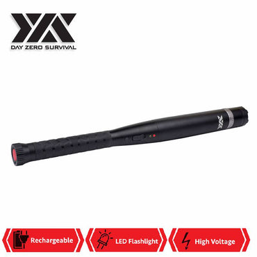 DZS Aluminum Stun Baton FlashLight BAT Stun Gun For Self Defense