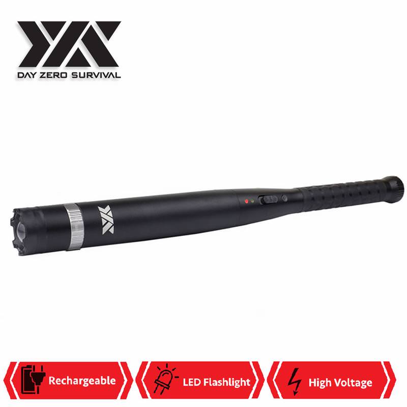 DZS Aluminum Stun Baton FlashLight BAT Stun Gun For Self Defense