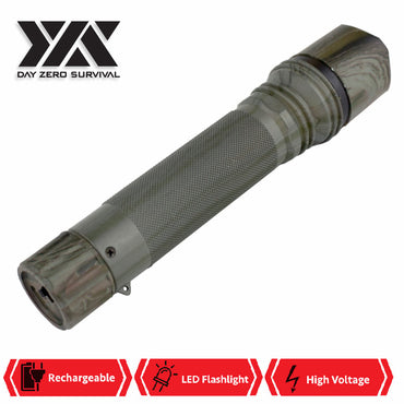 DZS Powerful 10 Million Volt LED Flashlight Stun Gun Rechargeable Camo
