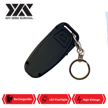 DZS Stun Gun Small as a Key Fob With LED Flashlight, USB Charging