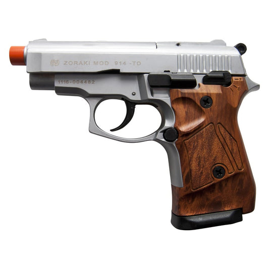 Zoraki Front Fire Silver M914 Full Auto 9mm Blank Gun Machine Pistol