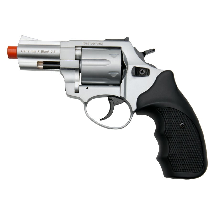 Zoraki R1 2.5" Barrel Revolver Silver Finish - 9mm Front Firing Blank Gun