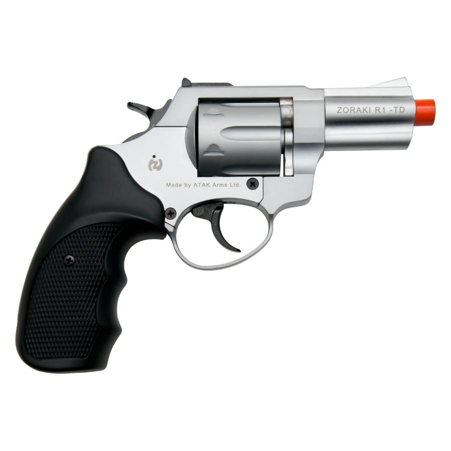 Zoraki R1 2.5" Barrel Revolver Silver Finish - 9mm Front Firing Blank Gun