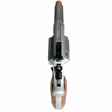 Zoraki R1 Silver 2.5" Barrel - Front Firing Blank Gun Revolver Simulated Wood Grips