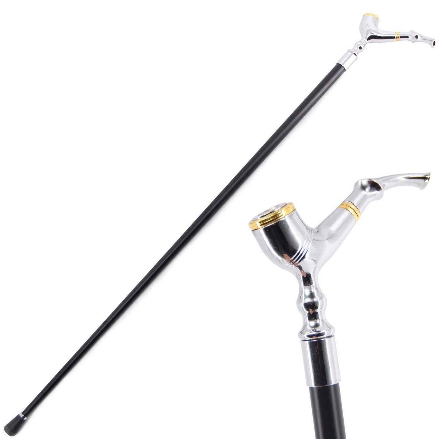 Classic Smoking Pipe Design Handle Derby Fritz Walking Stick