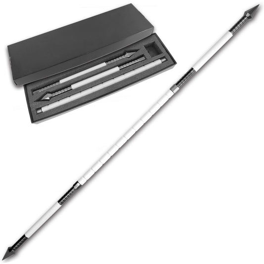 63" Metal Egyptian Moon Truncheon Staff Stick Spear