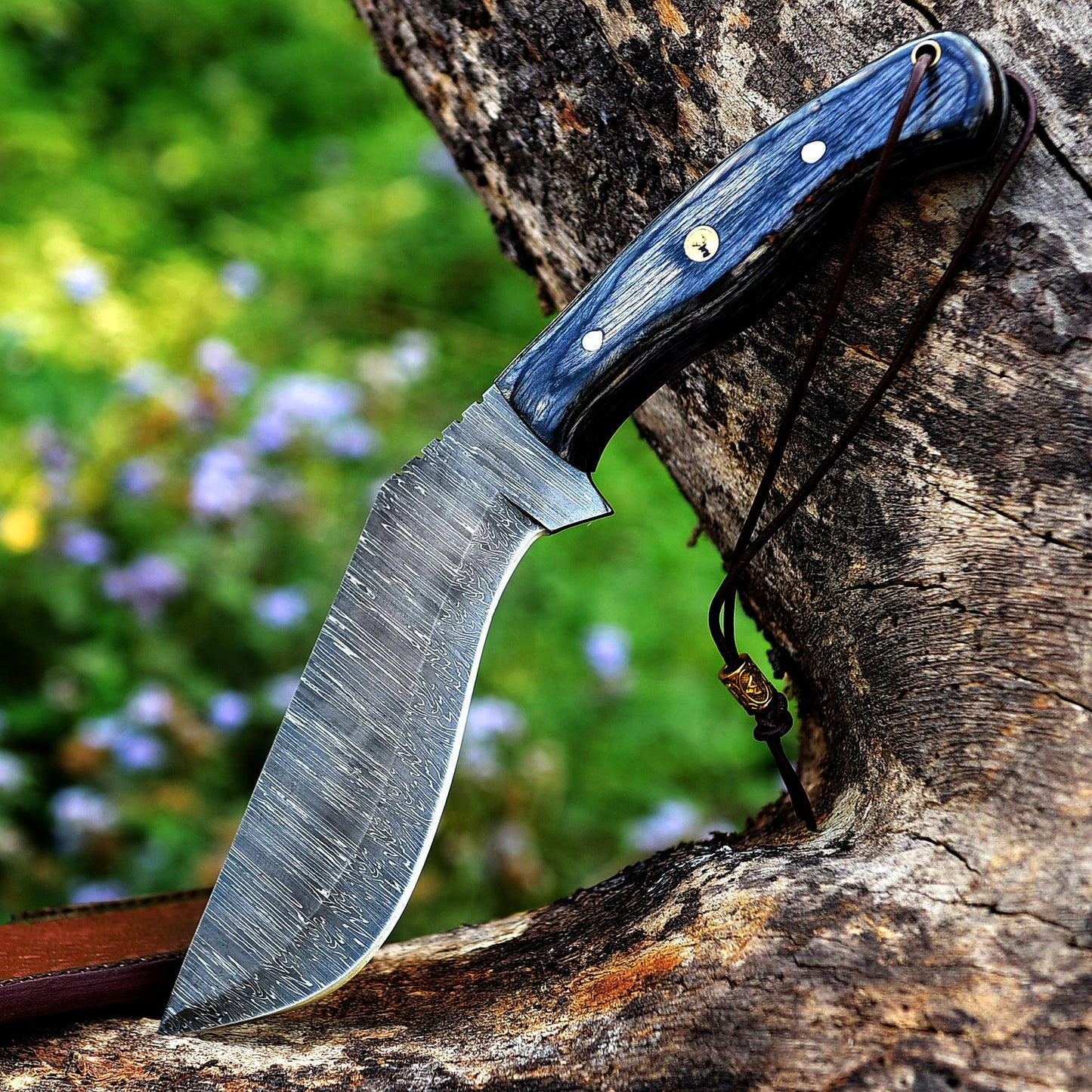 12 Inch Damascus Steel Custom Handmade Machete Kukri Knife
