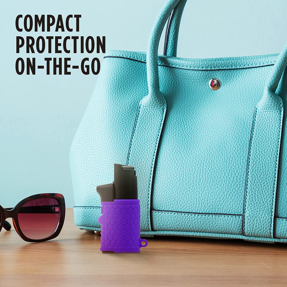 Light EM Up - Self Defense Combo with Red Pepper Spray & Flashlight - Purple
