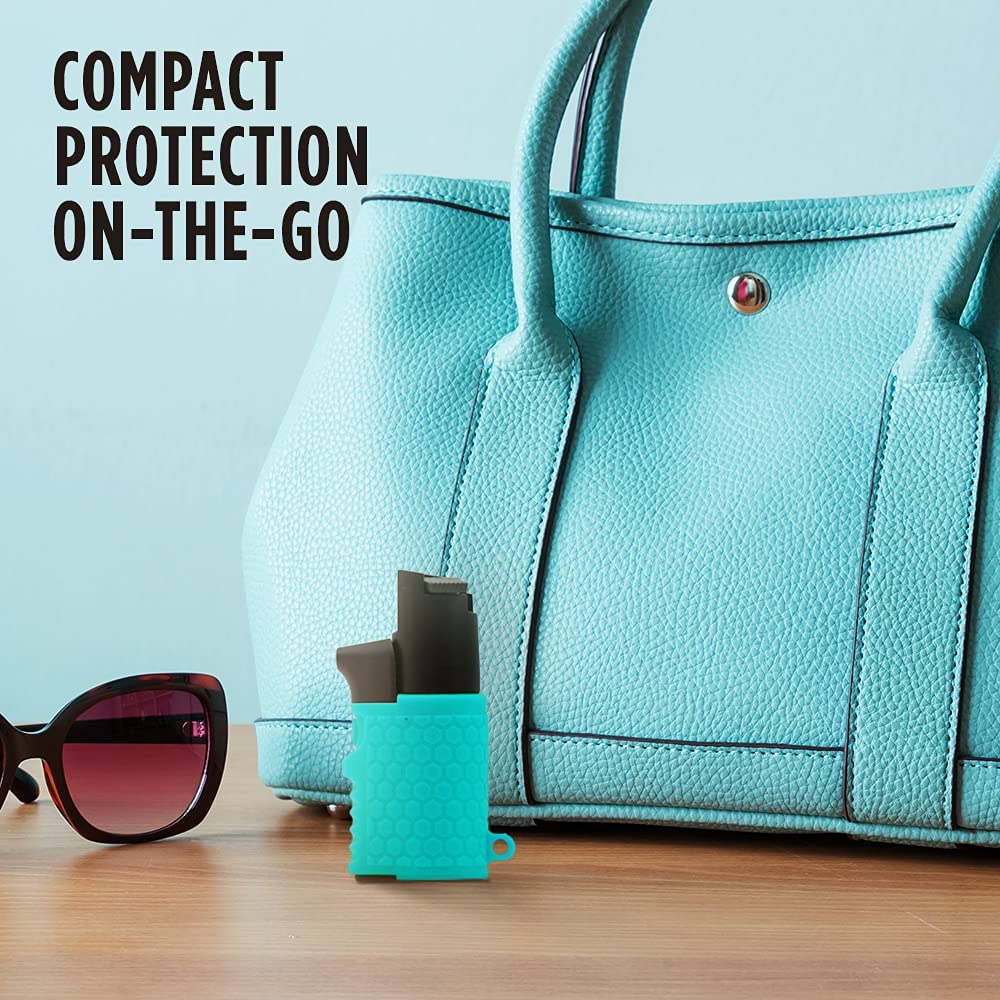 Light EM Up - Self Defense Combo with Red Pepper Spray & Flashlight - Teal