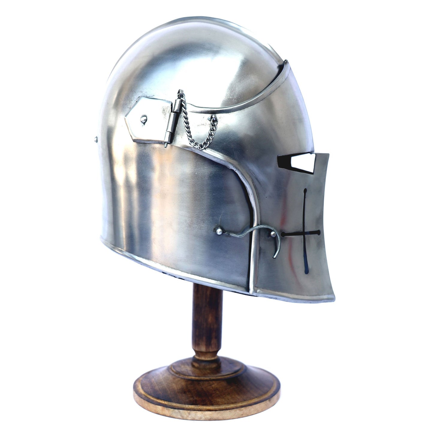 Medieval Visored Barbuta Helmet