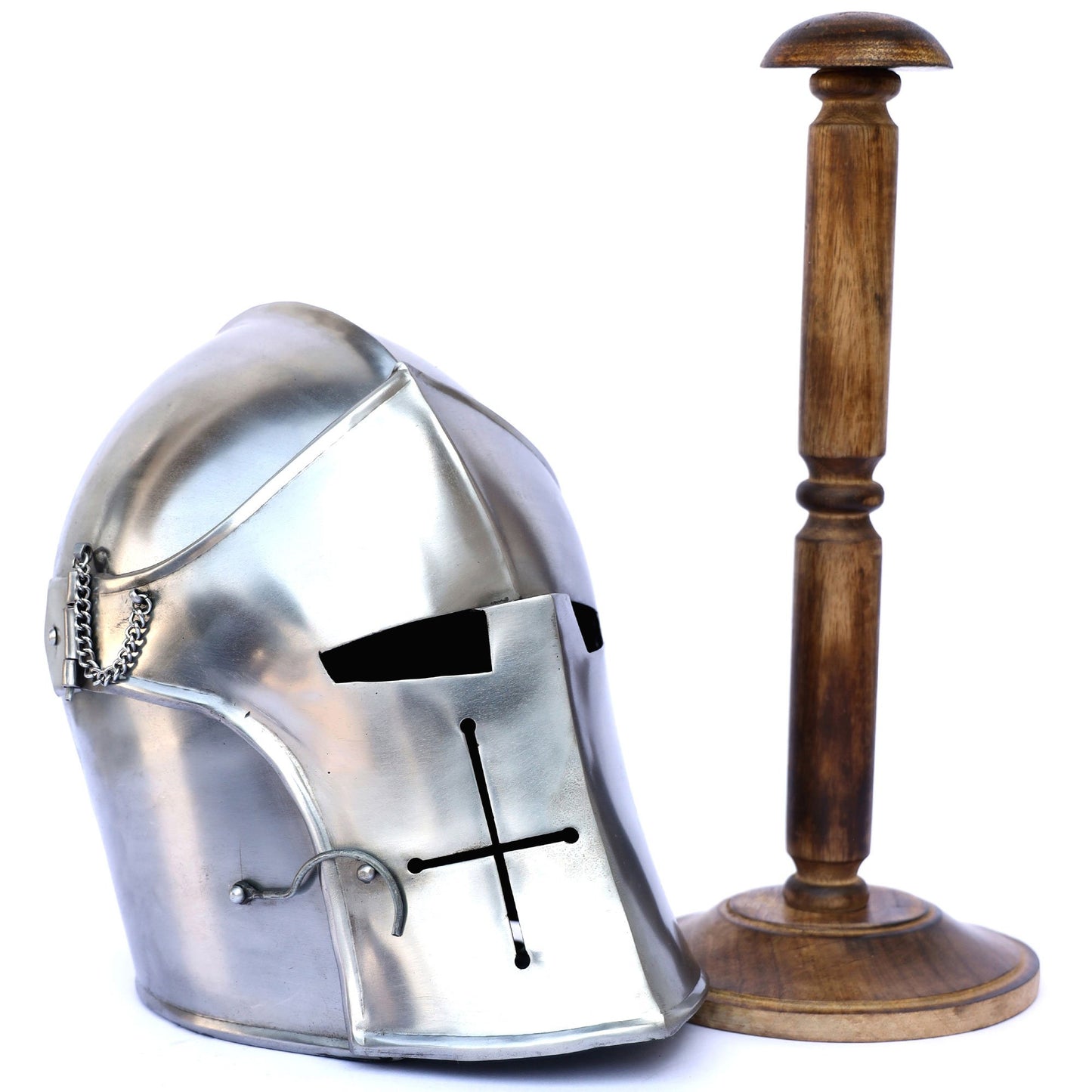 Medieval Visored Barbuta Helmet
