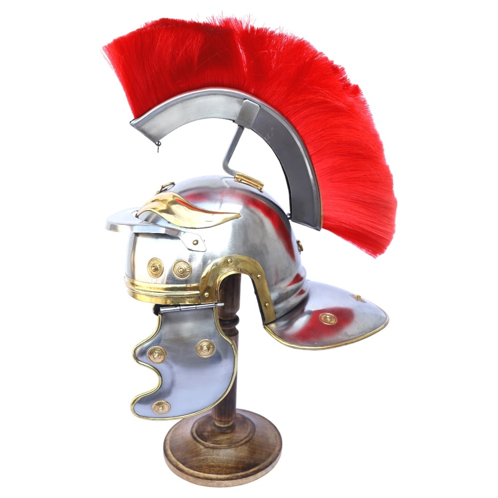 Imperial Itallic Roman Officer Helmet with Liner and Detachable Plume
