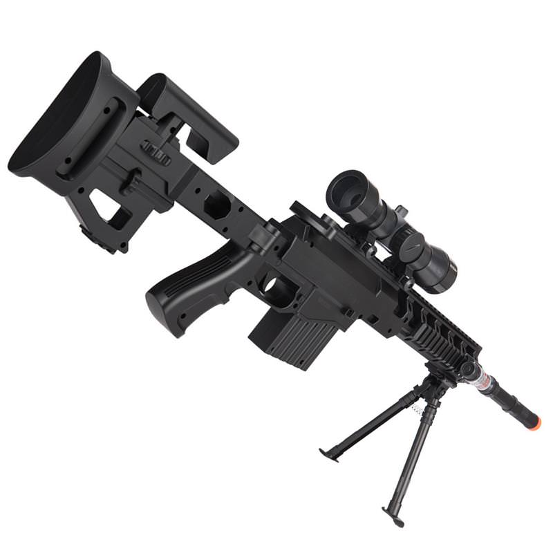 Spring Airsoft Sniper Rifle Gun W/ Scope Laser Light Bipod 350 FPS