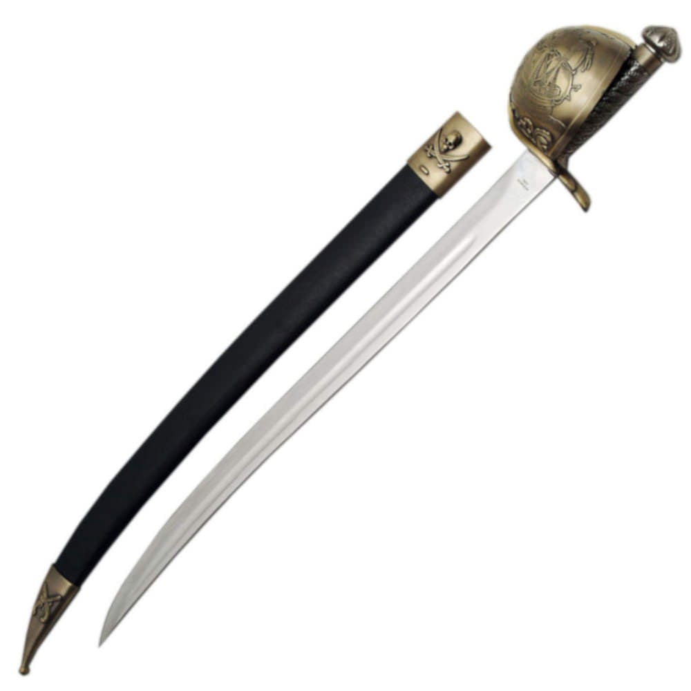 Caribbean Skull Crossbones Pirate Captain Jack Sparrow's Cutlass Sword