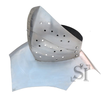 15th Century Articulated Gorget with Bevor - 16 gauge