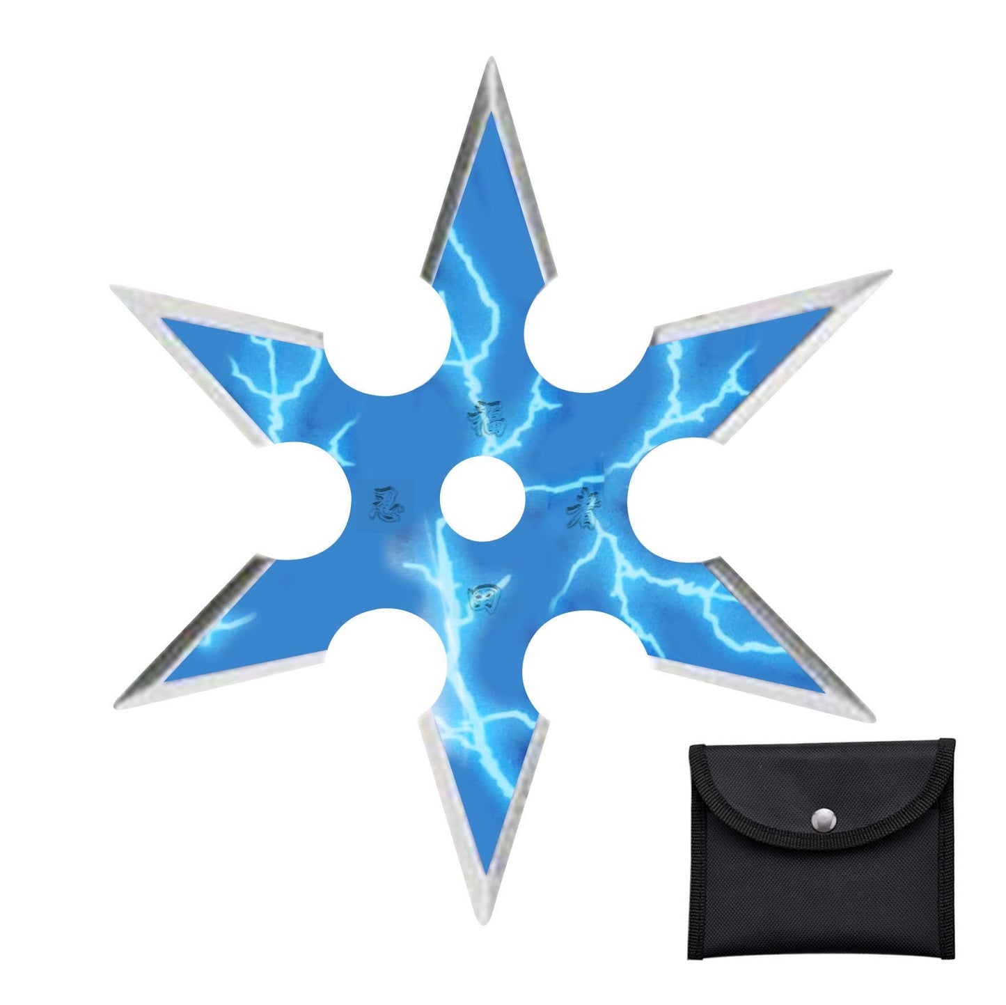 Ninja Six Point Lightning Throwing Star Shuriken Knife Blade