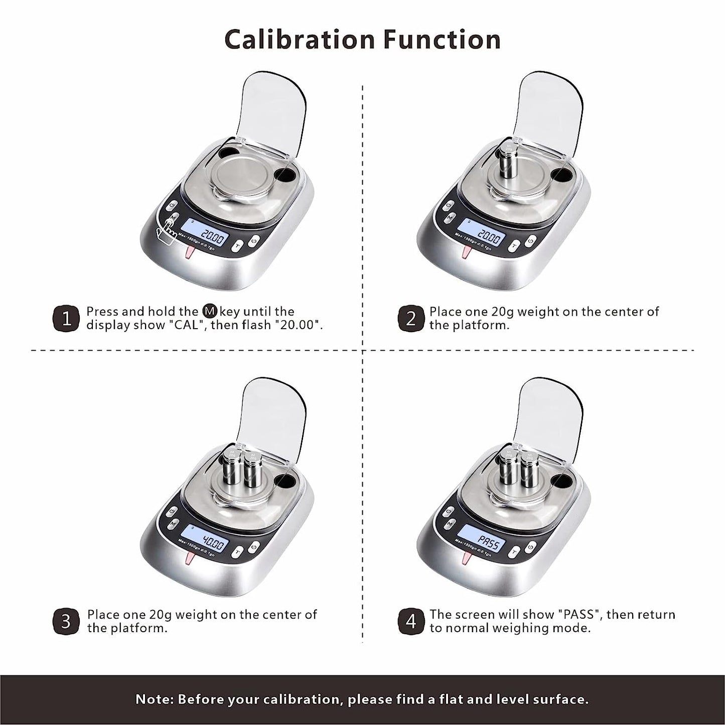 Fuzion Digital Milligram Scale, 50g x 0.001g, with 7 Weighing Modes and Accessories