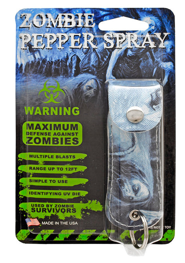 Zombie Keychain Personal Defense Pepper Spray OC-18 1/2 oz With Case