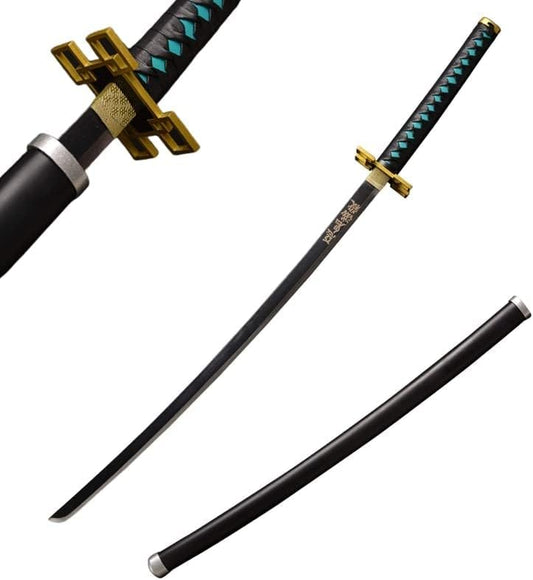 41" Metal Demon Slayer Muichiro Tokito Samurai Sword Katana Cosplay Blade Steel