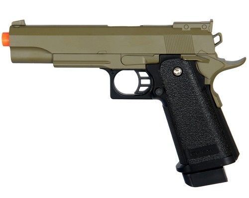 Full Metal Body Airsoft Spring Pistol Hi-Capa 1911 OD Green Two Tone 300 FPS