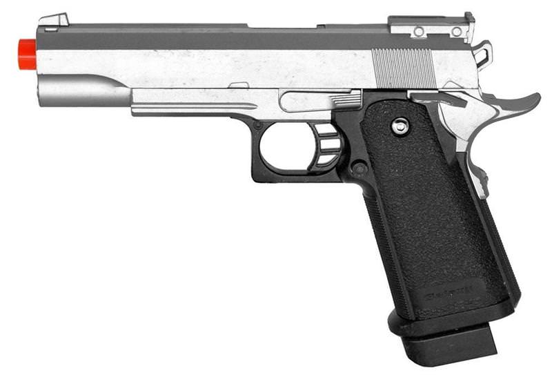 G6 Airsoft Spring Pistol Colt 1911 Replica Metal Gun FPS M9 Silver