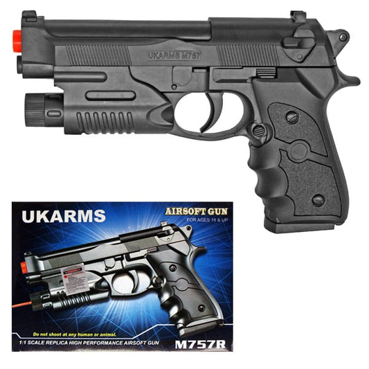 M757R Spring M9 Pistol with Laser Handgun FPS-144 Airsoft Gun