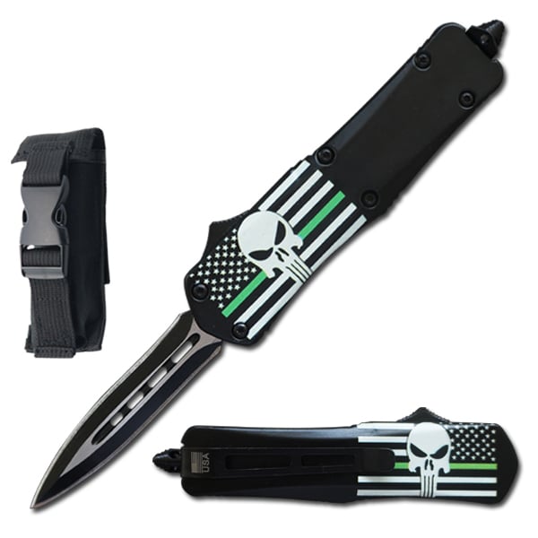 7" Skull Punisher Tactical Recon OTF Combat Knife