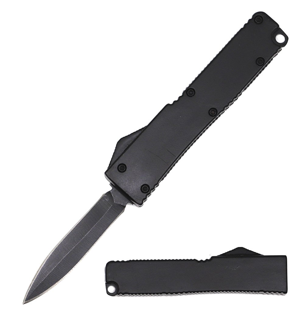 5.25" Black Mini Automatic Out the Front OTF Knife