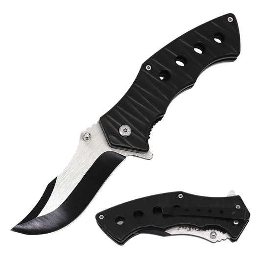 4.75" Closed Two Tone Spring Opening Assisted Folding Pocket Knife