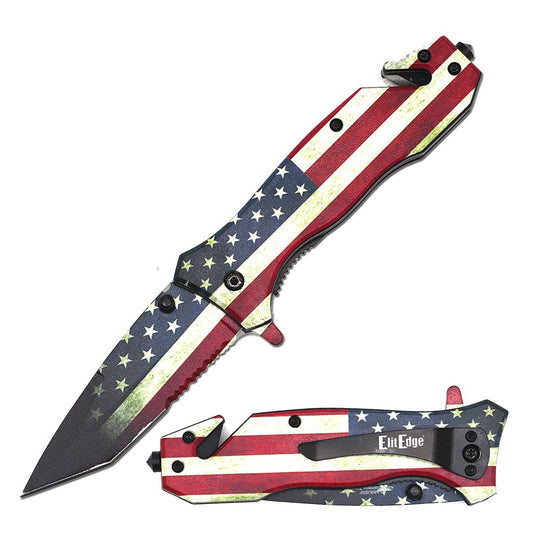 4.5 Inch Closed Proud American Rescue Folder Spring Assist Knife