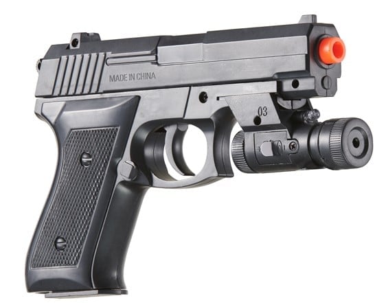 V1918A Spring Powered Airsoft Pistol with Laser & Light