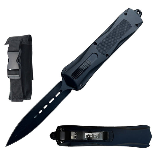 9" Torpedo Black G10 Handle Automatic OTF Knife