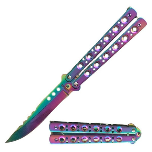 5.25" Closed Length Titanium Renegade Balisong Butterfly Flipper Knife