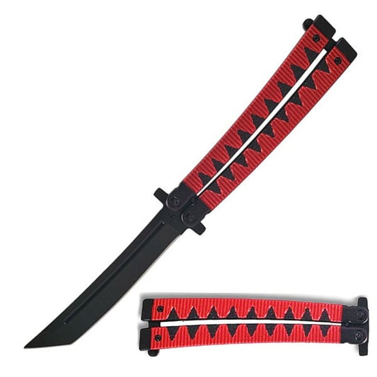 9.75" Samurai Japanese Style Tanto Blade Butterfly Knife Balisong