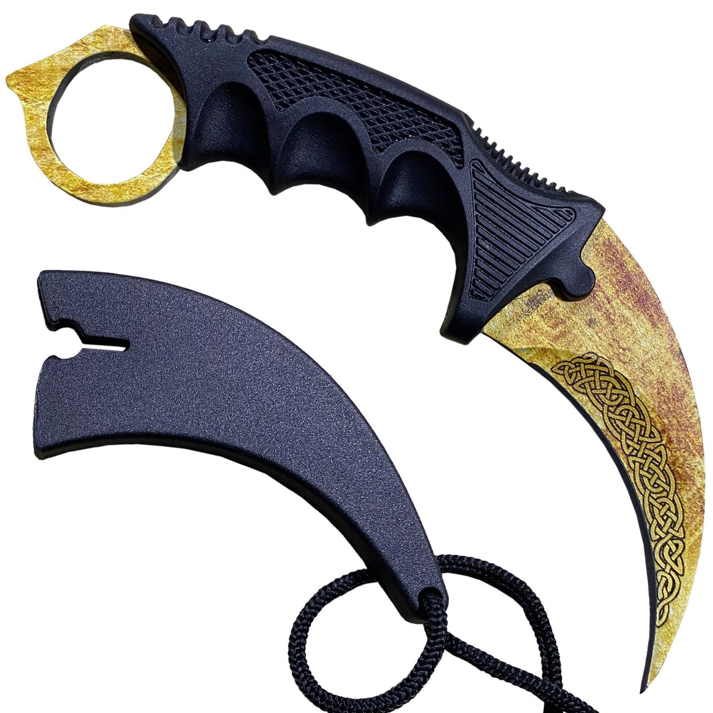 7.6" Lore Combat Tactical CSGO Karambit Neck Knife with Sheath