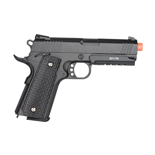 Full Metal 1911 Warrior Spring Airsoft P istol, Shoots 255 FPS