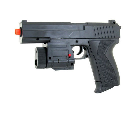 M555AF FPS-190 Spring Airsoft Pistol with Flashlight, Laser