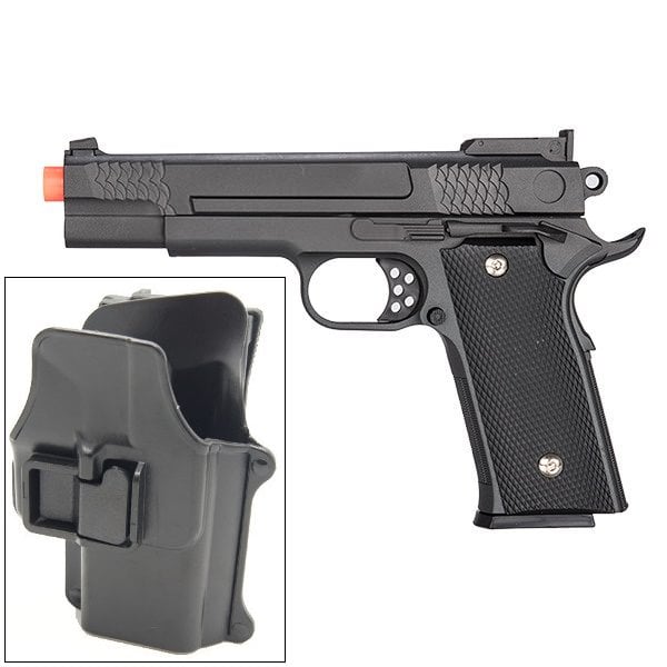 G20H Full Metal M945 Airsoft Spring Hand Gun with Quick Release Holster