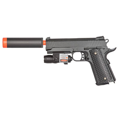 G25A K Warrior Metal Airsoft Spring Pistol With Red Dot Laser